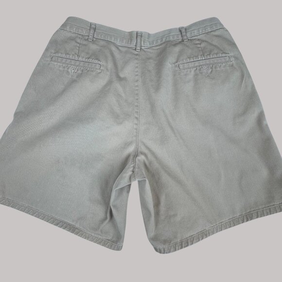 Vintage Polo Ralph Lauren Shorts Mens 36 Beige Khaki Pleated Front Chino USA - Picture 2 of 5